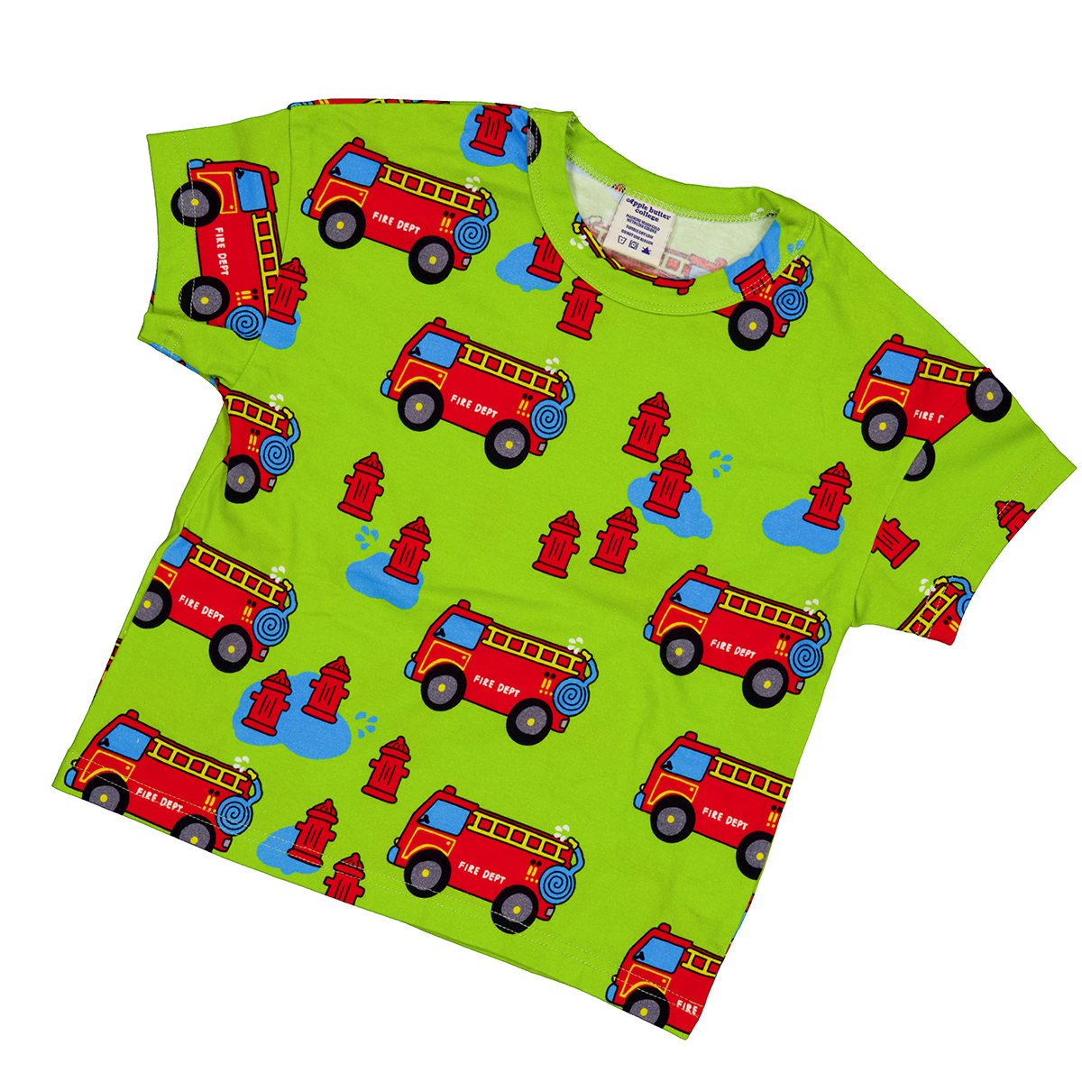 COTTON SET - GREEN FIRE TRUCK