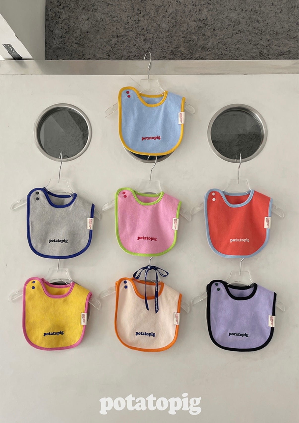 POTATO TERRY BIB - PURPLE
