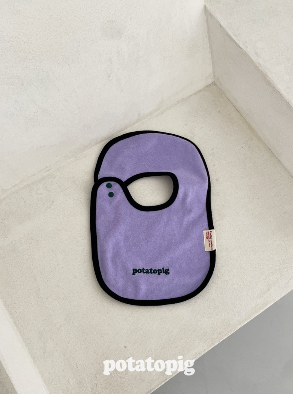 POTATO TERRY BIB - PURPLE