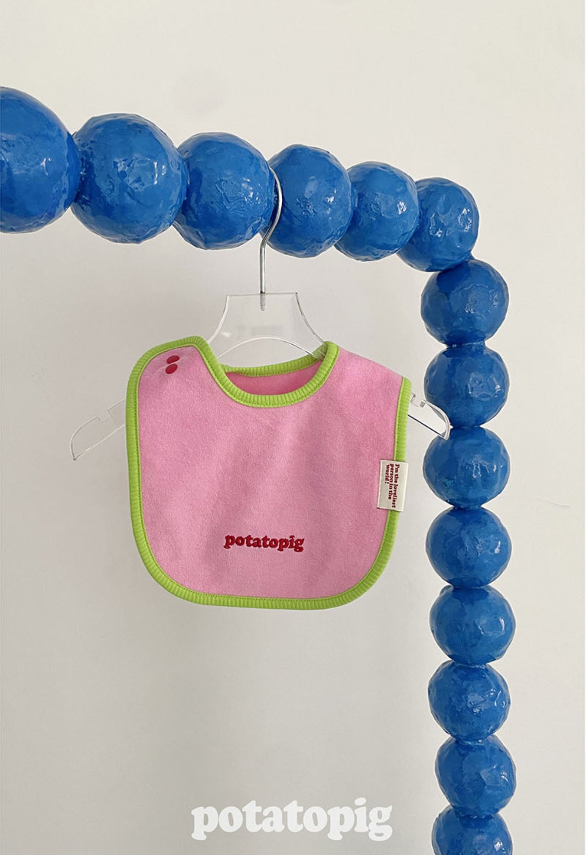 POTATO TERRY BIB - PINK