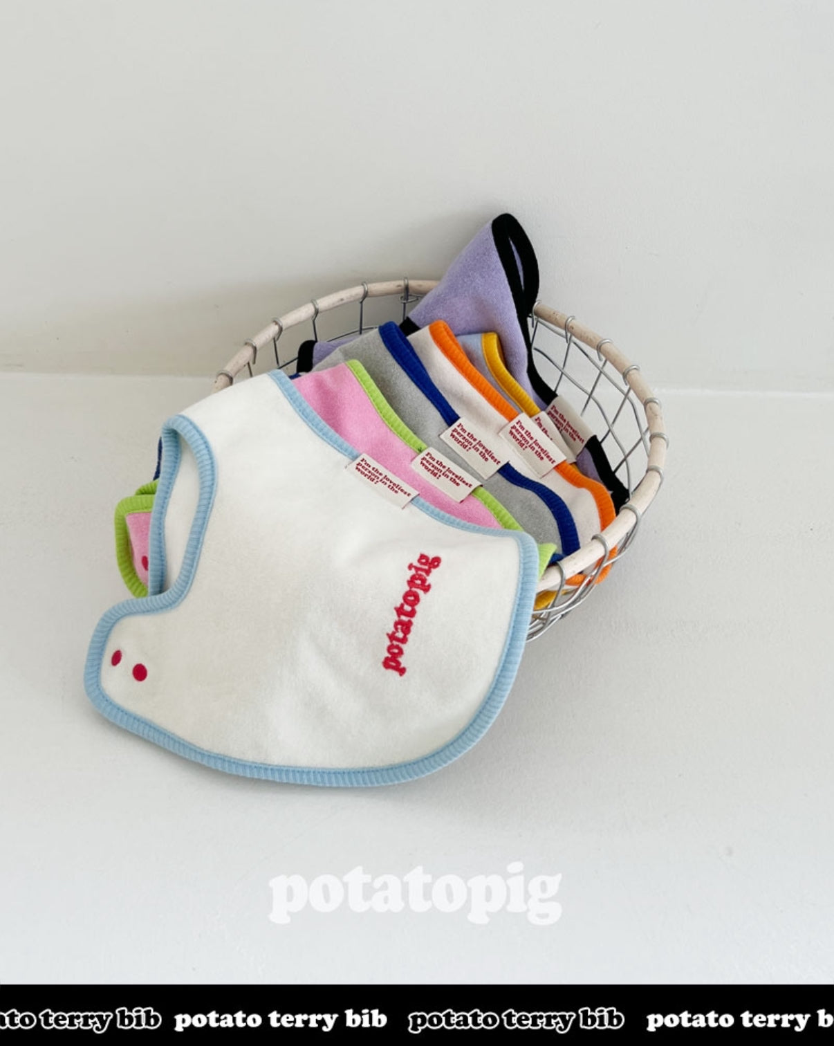 POTATP TERRY BIB - MILK