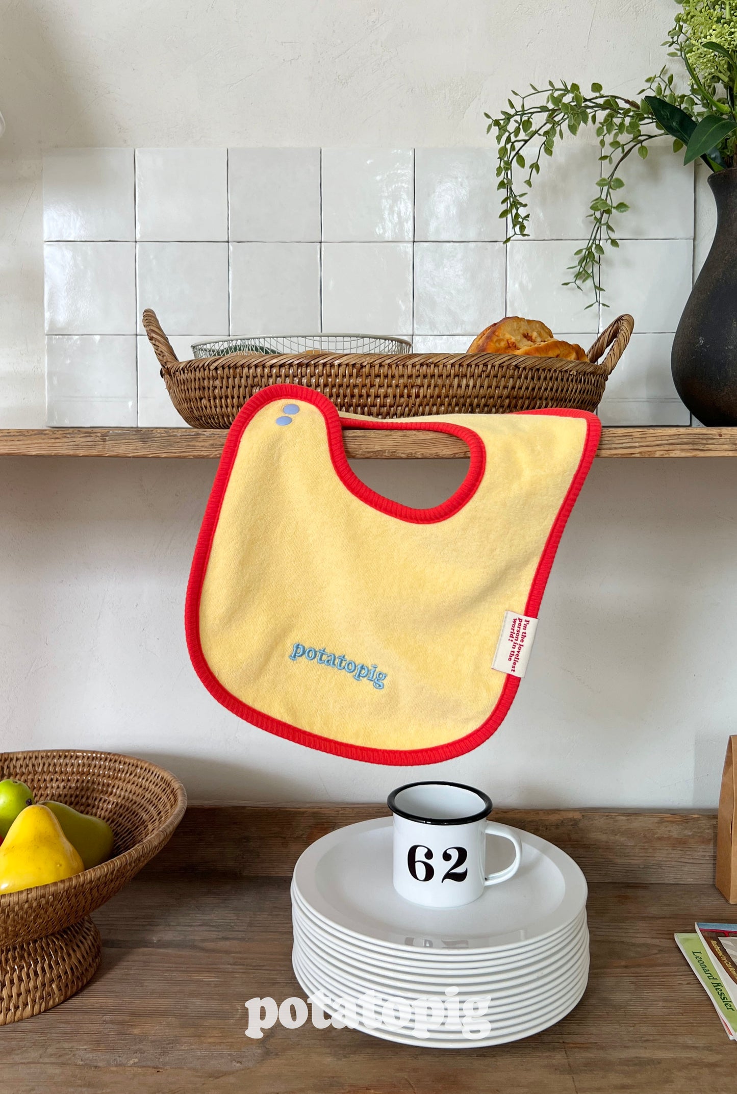 POTATO TERRY BIB - APPLE MANGO