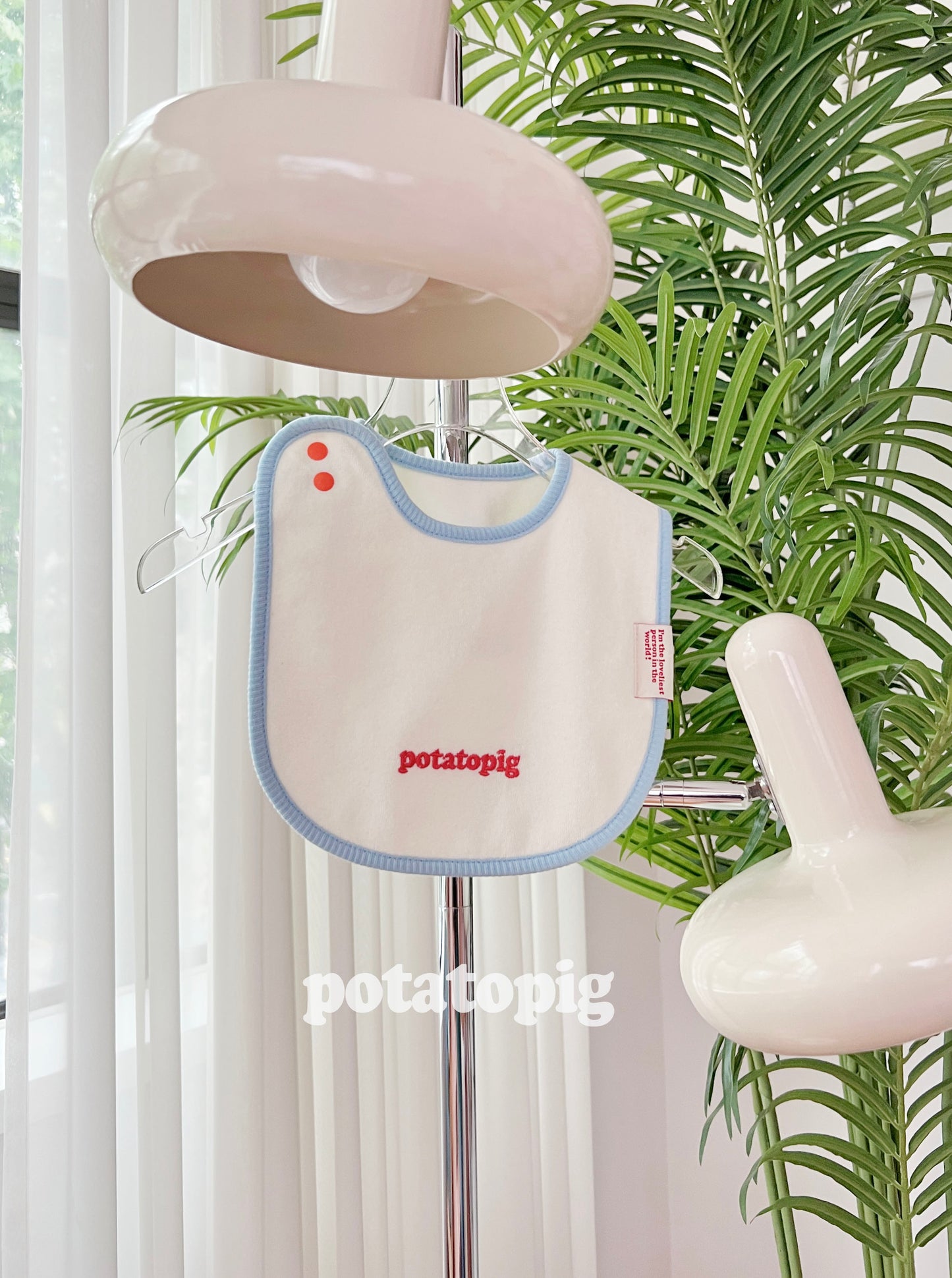POTATP TERRY BIB - MILK