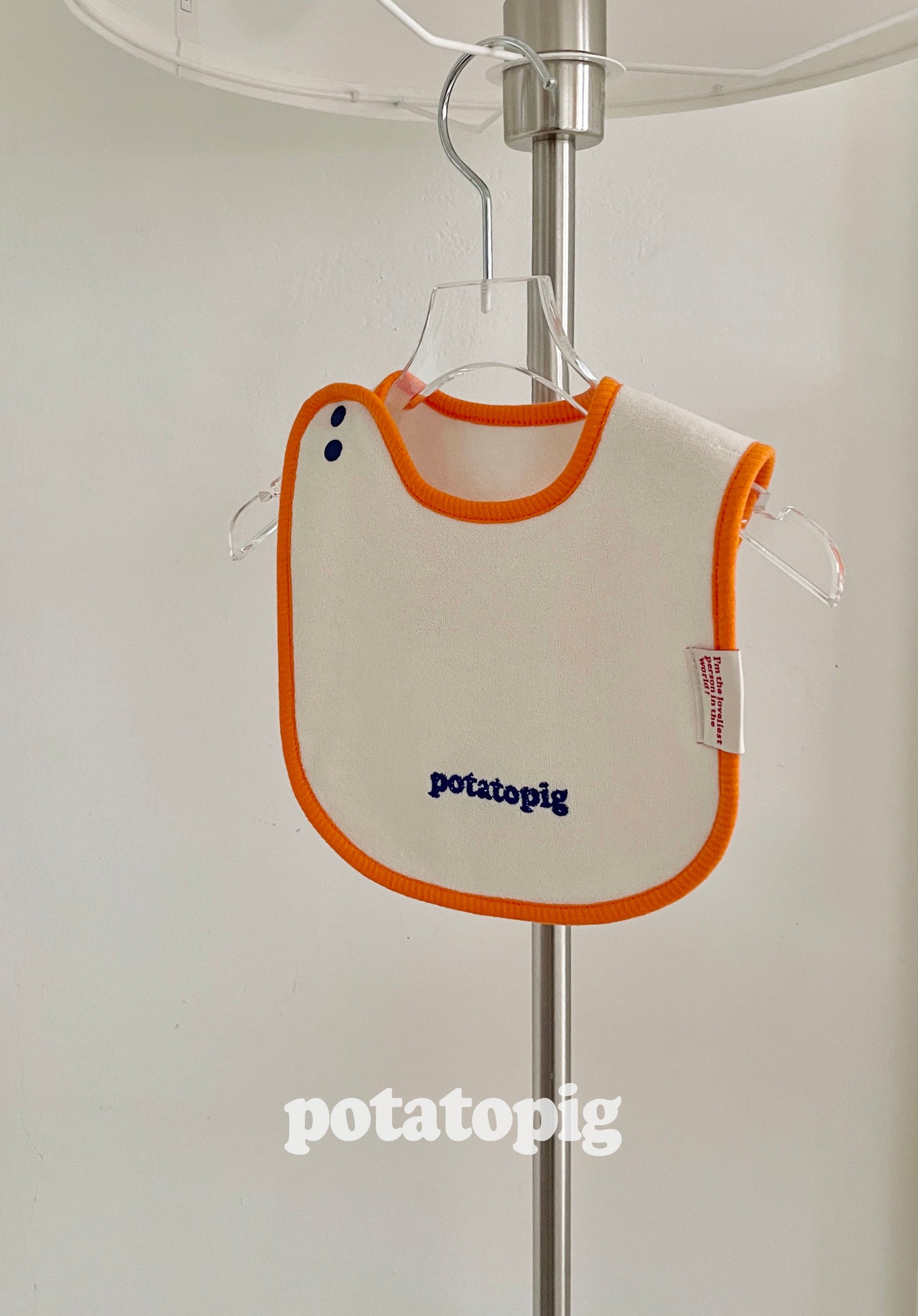 POTATO TERRY BIB - APRICOT