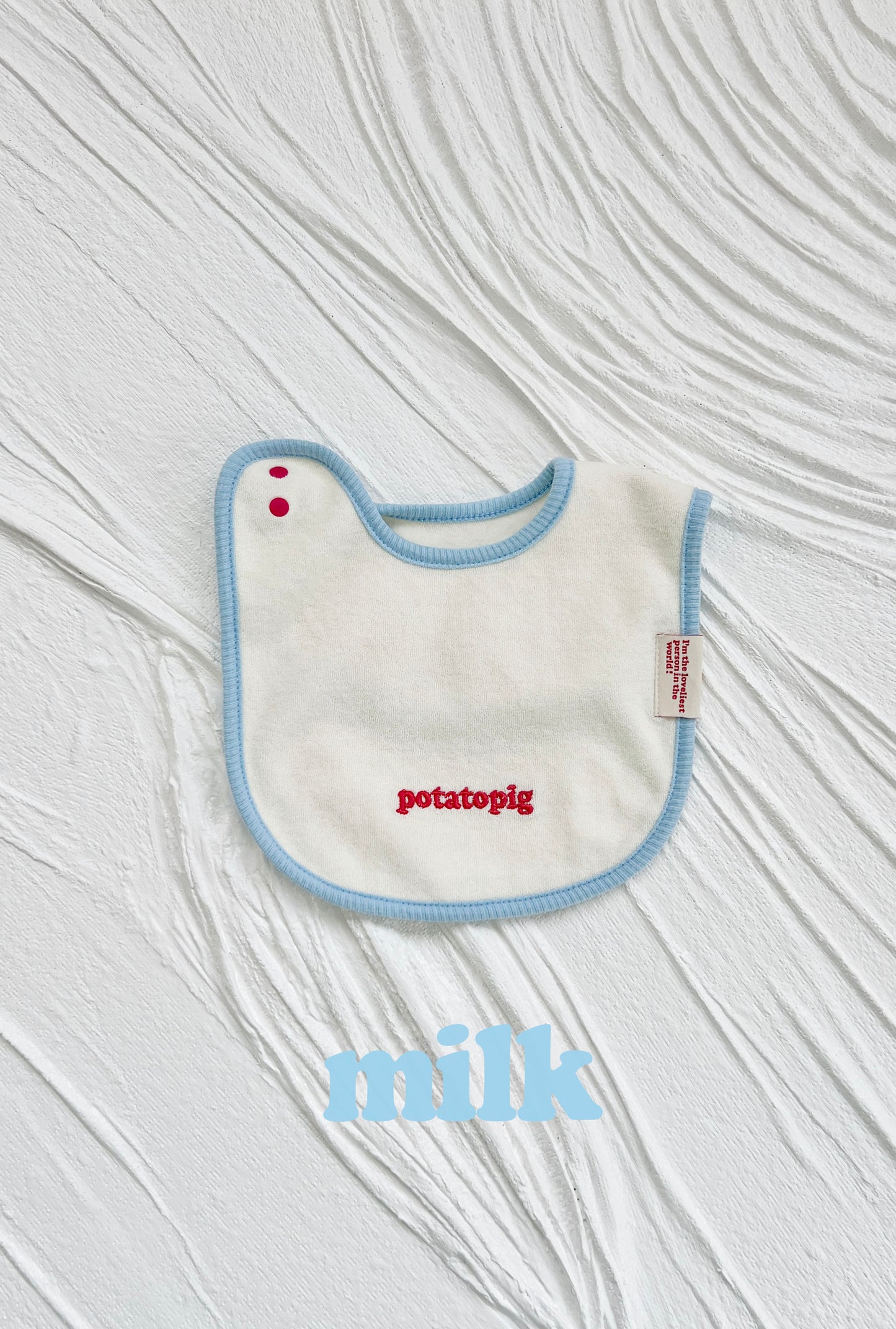 POTATP TERRY BIB - MILK