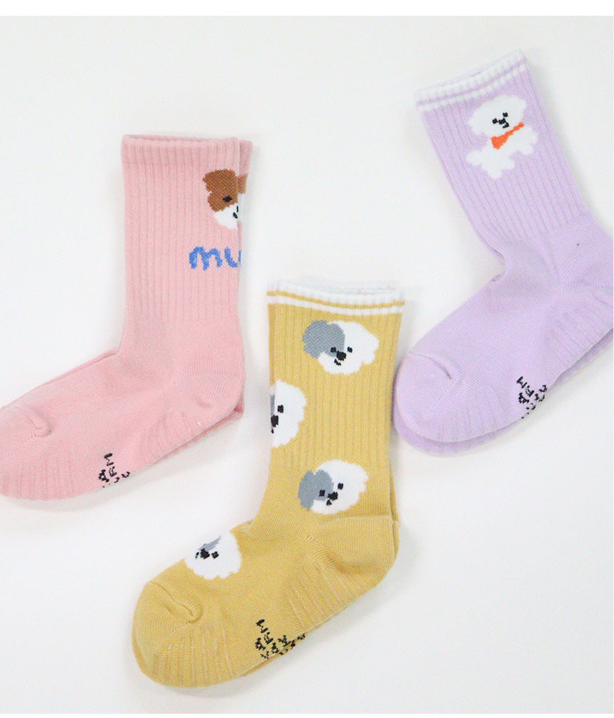 CUTE PUPPY 3 PAIRS SET