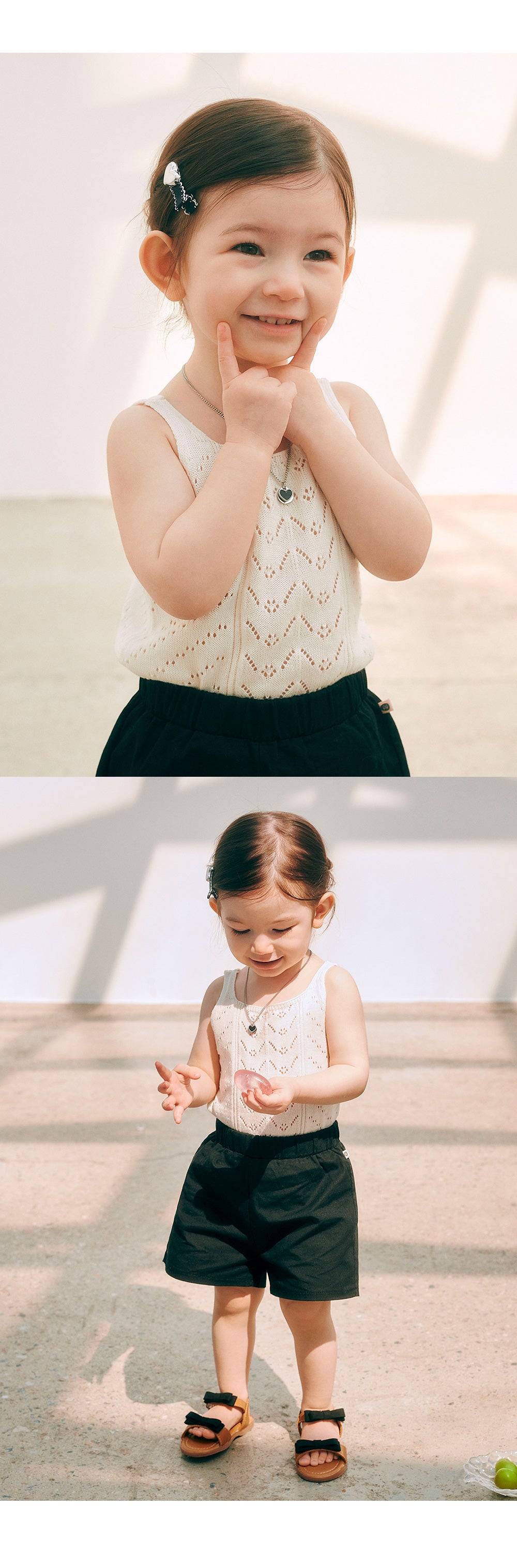 BETTY KNIT BABY SLEEVELESS T-SHIRT