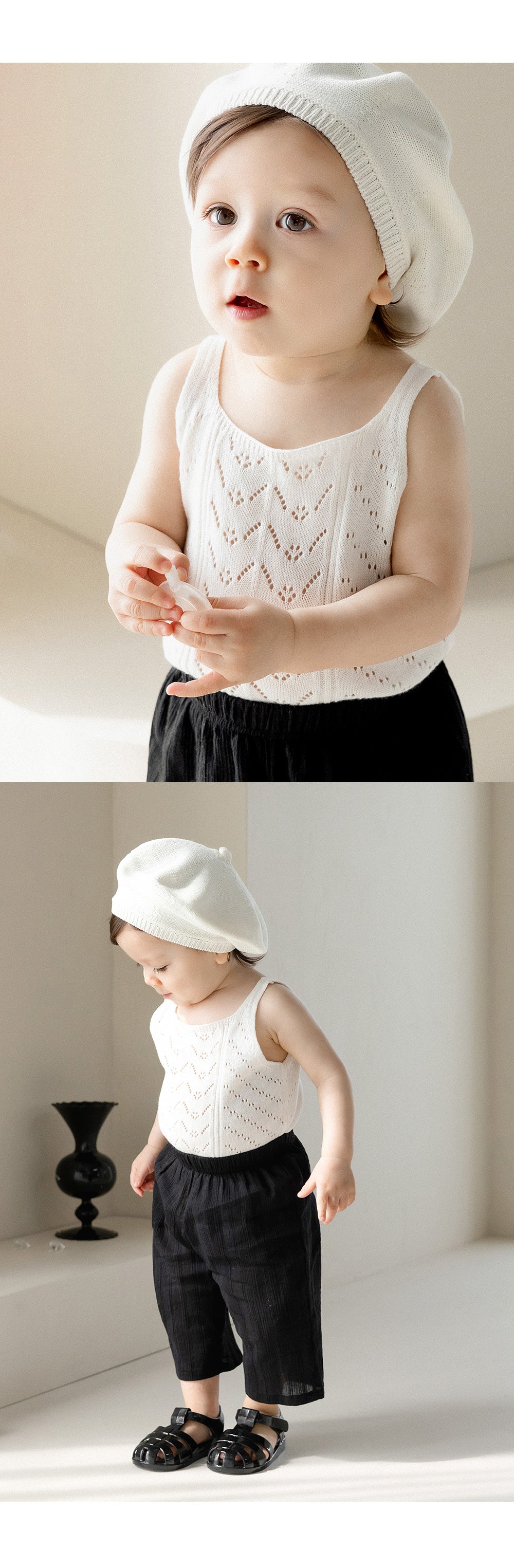 BETTY KNIT BABY SLEEVELESS T-SHIRT