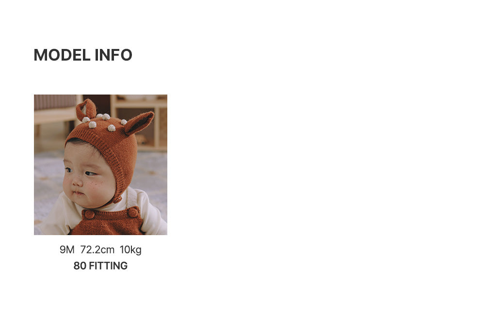 Moa Knit Baby Overall Set (SIZE 80-90)