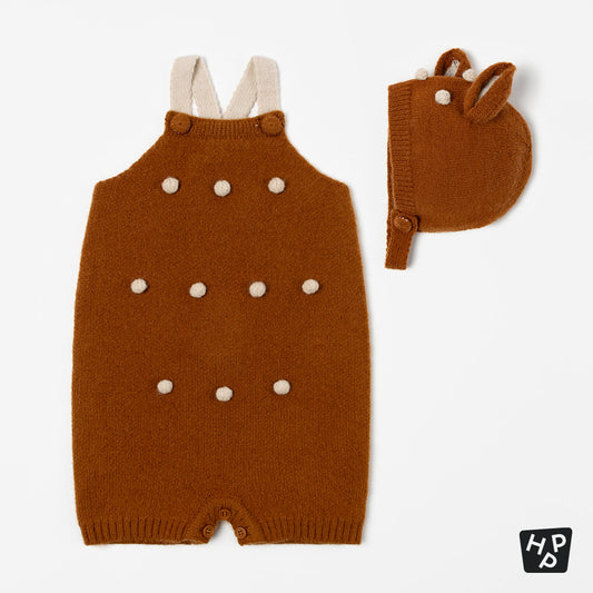 Moa Knit Baby Overall Set (SIZE 80-90)