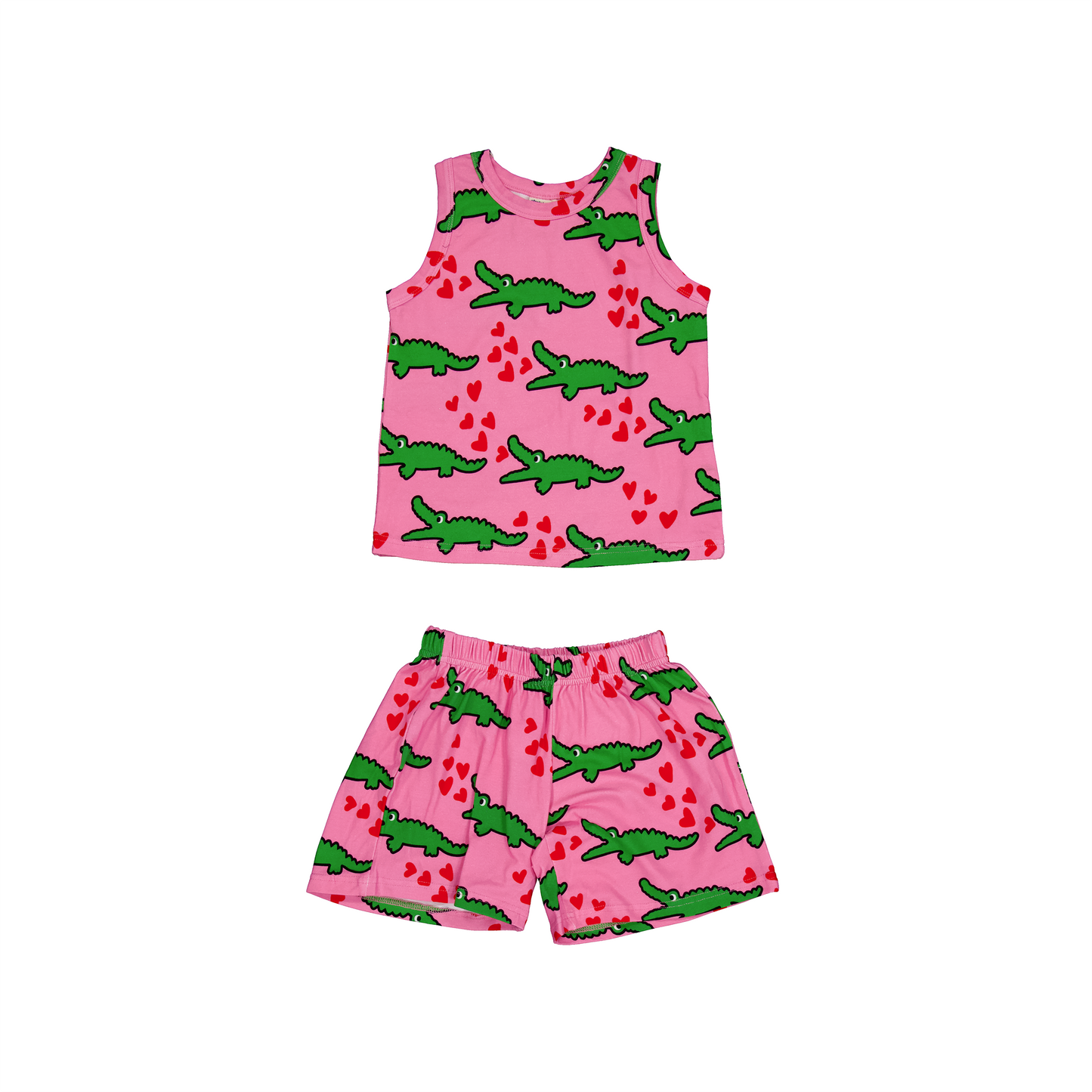 COTTON SET - PINK ALLIGATOR