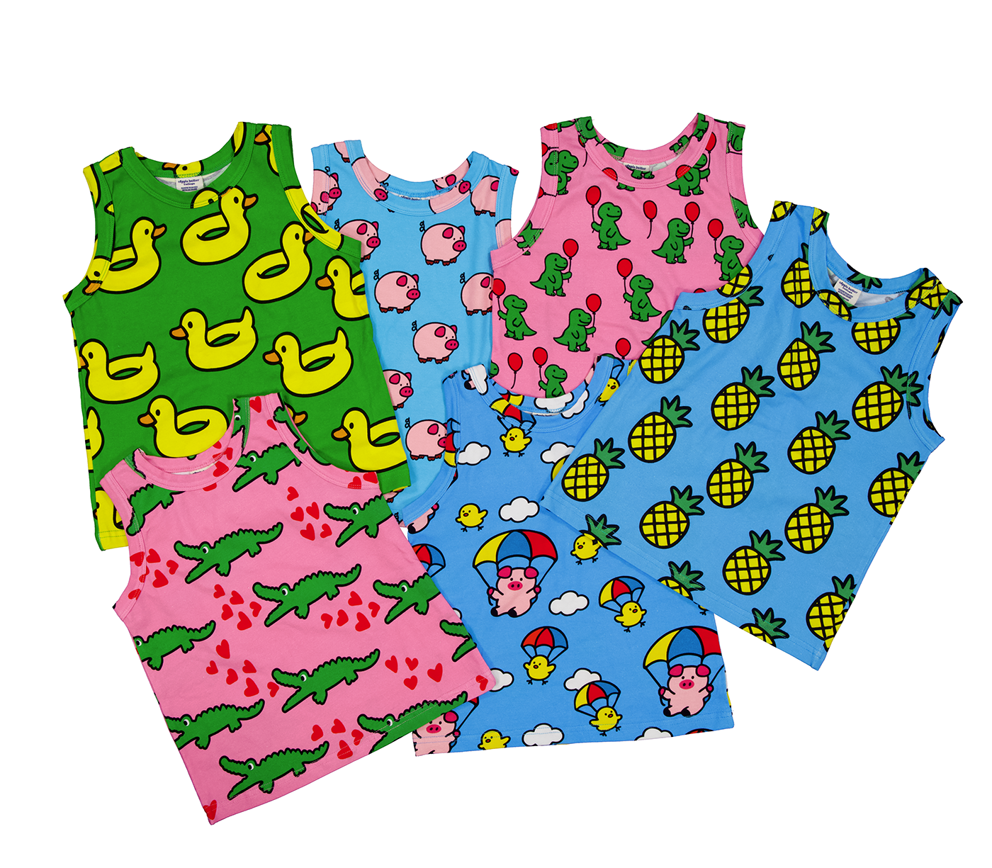 COTTON SET - PINK ALLIGATOR