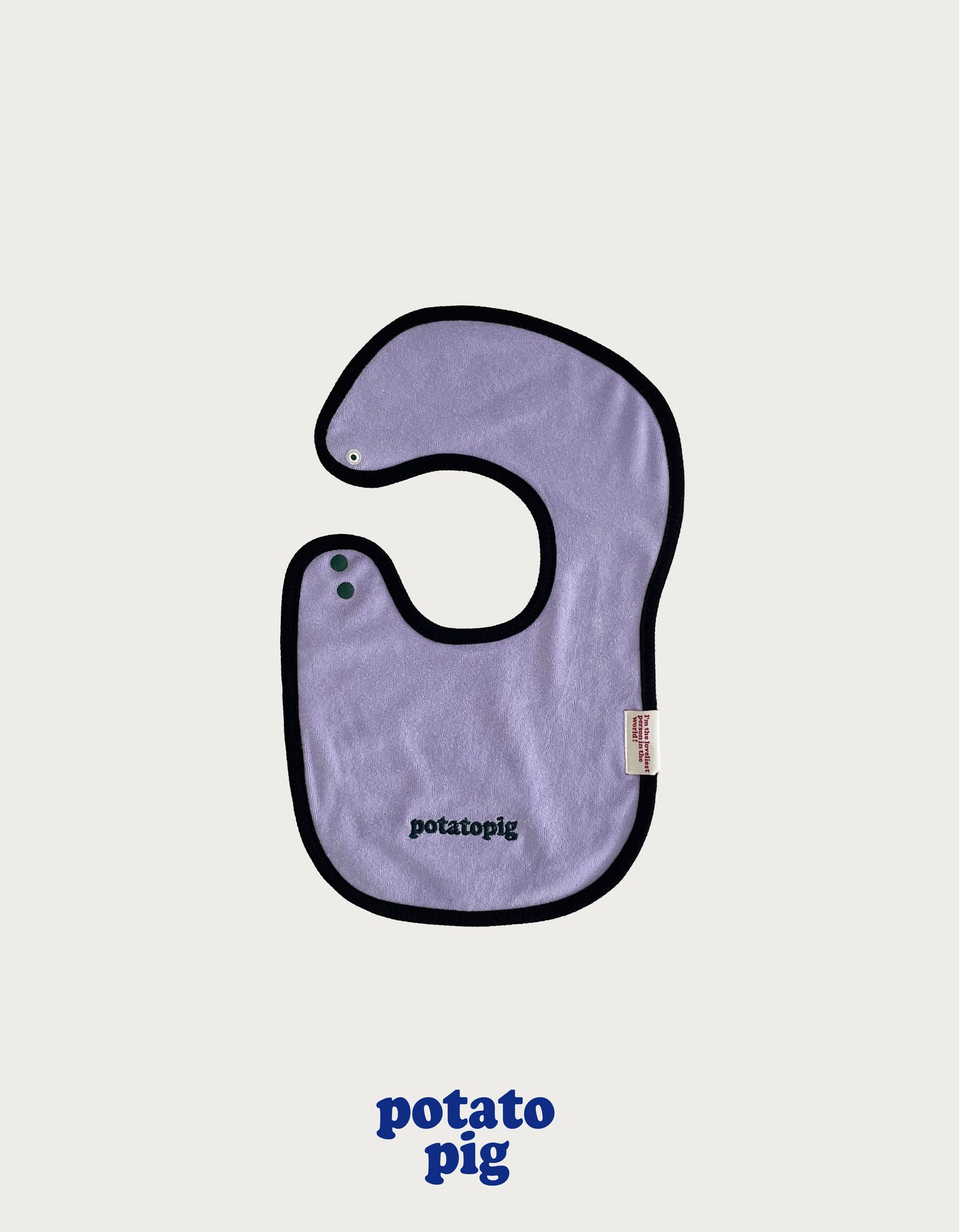 POTATO TERRY BIB - PURPLE