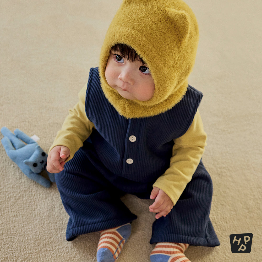 Brownie Fleece Lined Corduroy Baby Jumpsuit (SIZE 80-110)