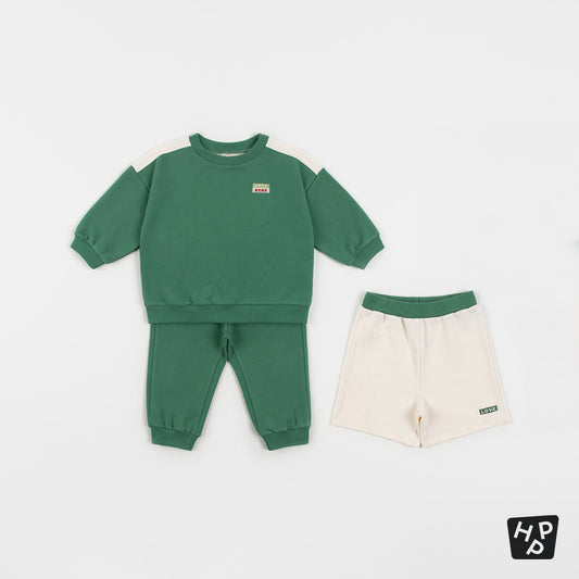 Ollve 3-Piece Top & Bottom Set_Green