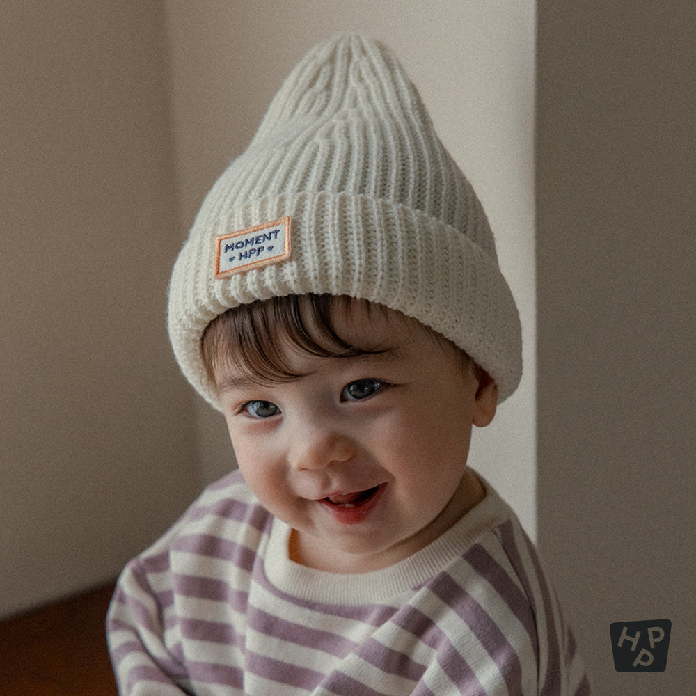 Miles knit baby beanie