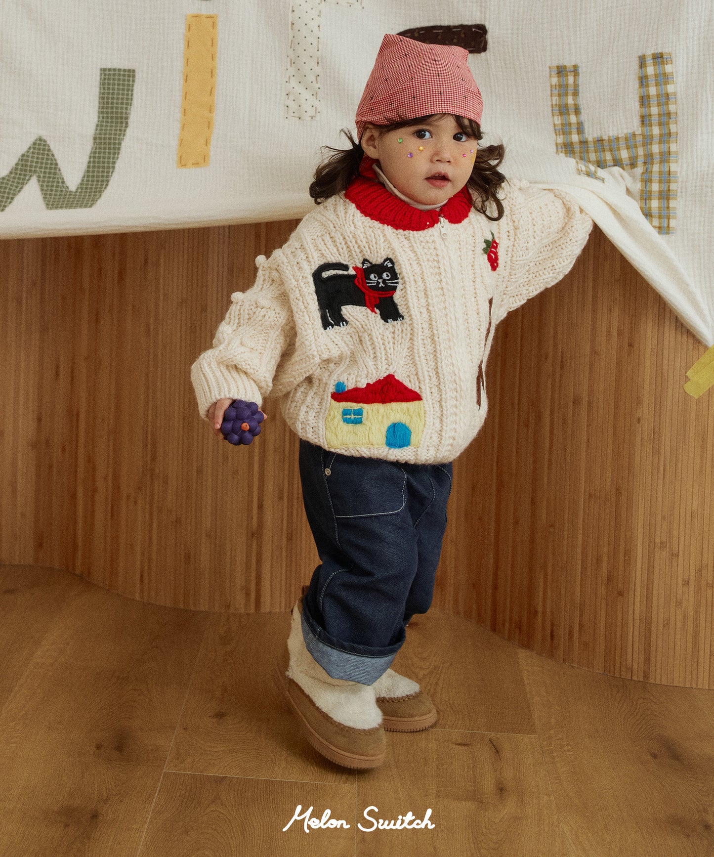 Melon Love Knit Zip-Up
