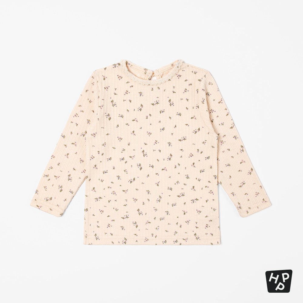 Poplin Eyelet Long-Sleeve T-shirt (80-130 SIZE)