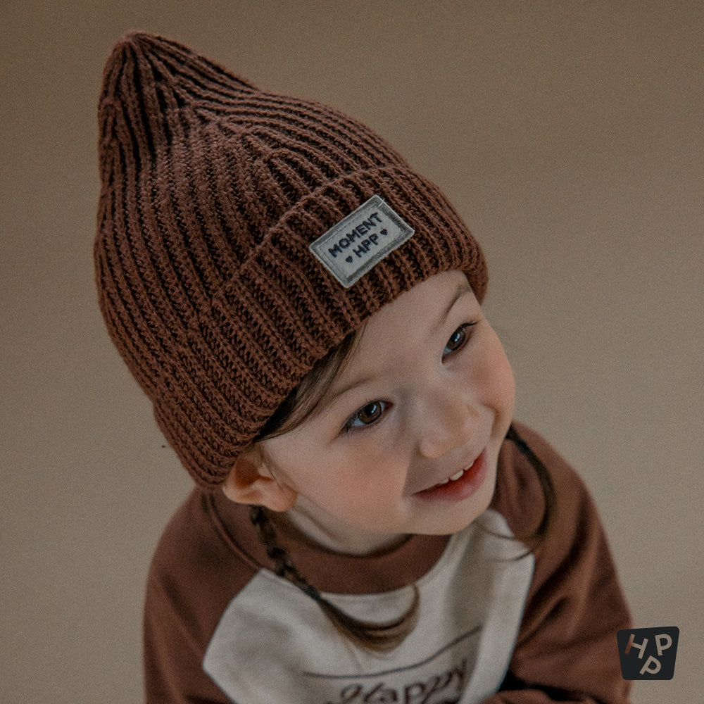 Miles knit baby beanie
