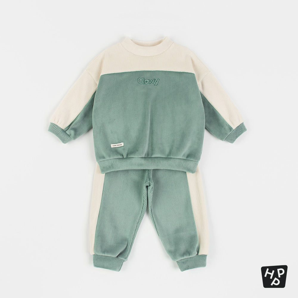 GLOWY DOUBLE VELOUR TOP AND BOTTOM