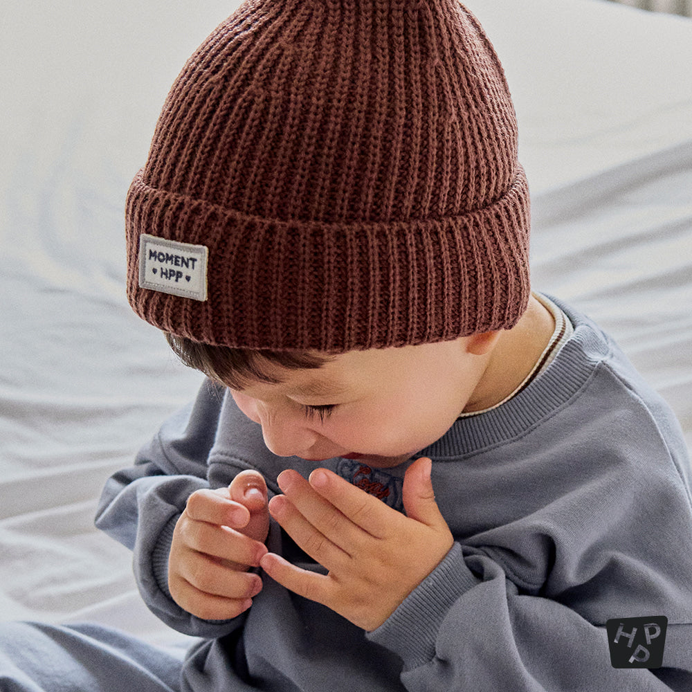 Miles knit baby beanie