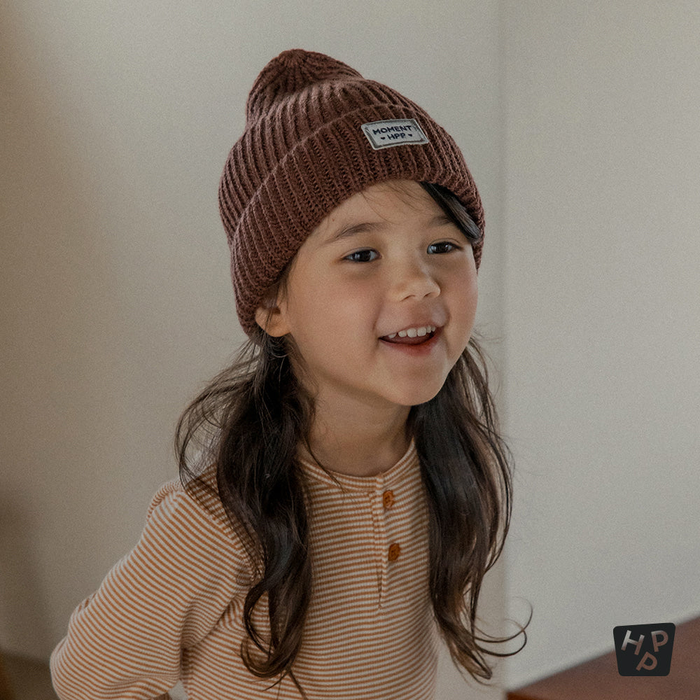 Miles knit baby beanie