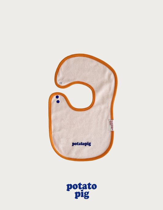 POTATO TERRY BIB - APRICOT