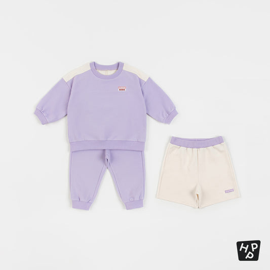 Ollve 3-Piece Top & Bottom Set_Purple