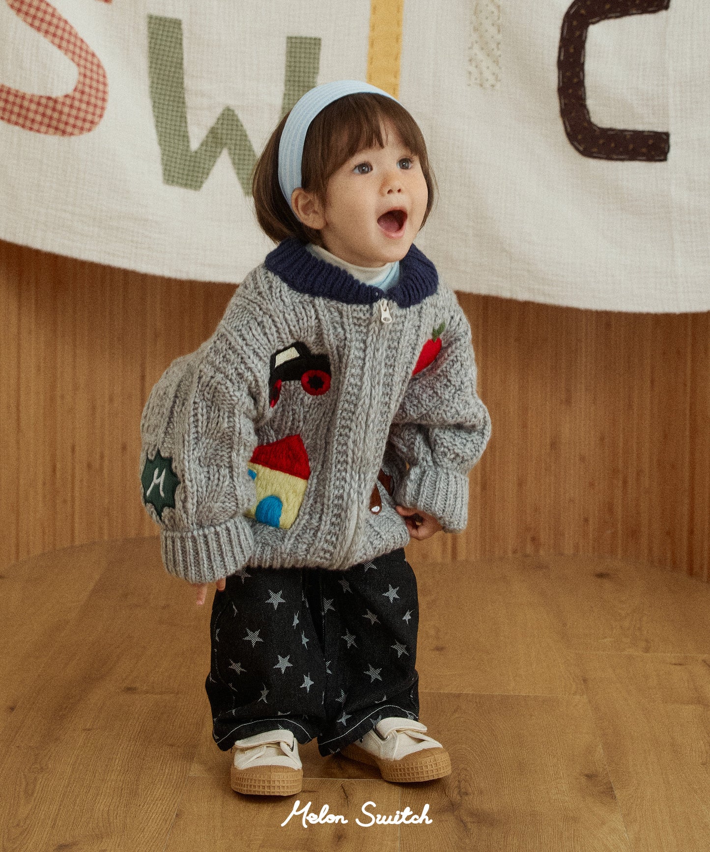 Melon Love Knit Zip-Up