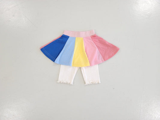 Rainbow skirt leggings