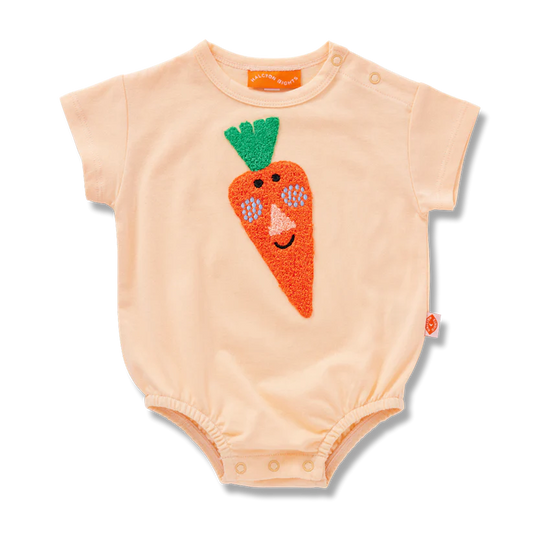 Cotton Short Sleeve Bodysuit / Pocket Patch