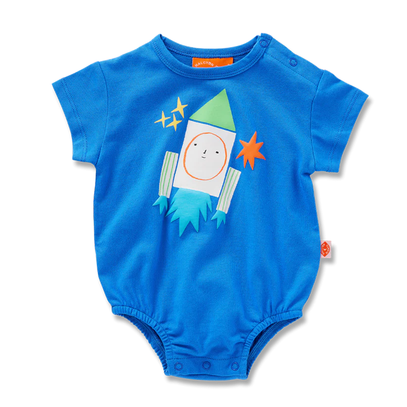 Cotton Short Sleeve Bodysuit / See You In Space