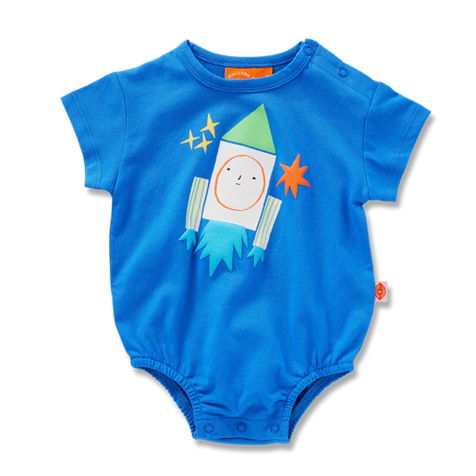 Cotton Short Sleeve Bodysuit / See You In Space