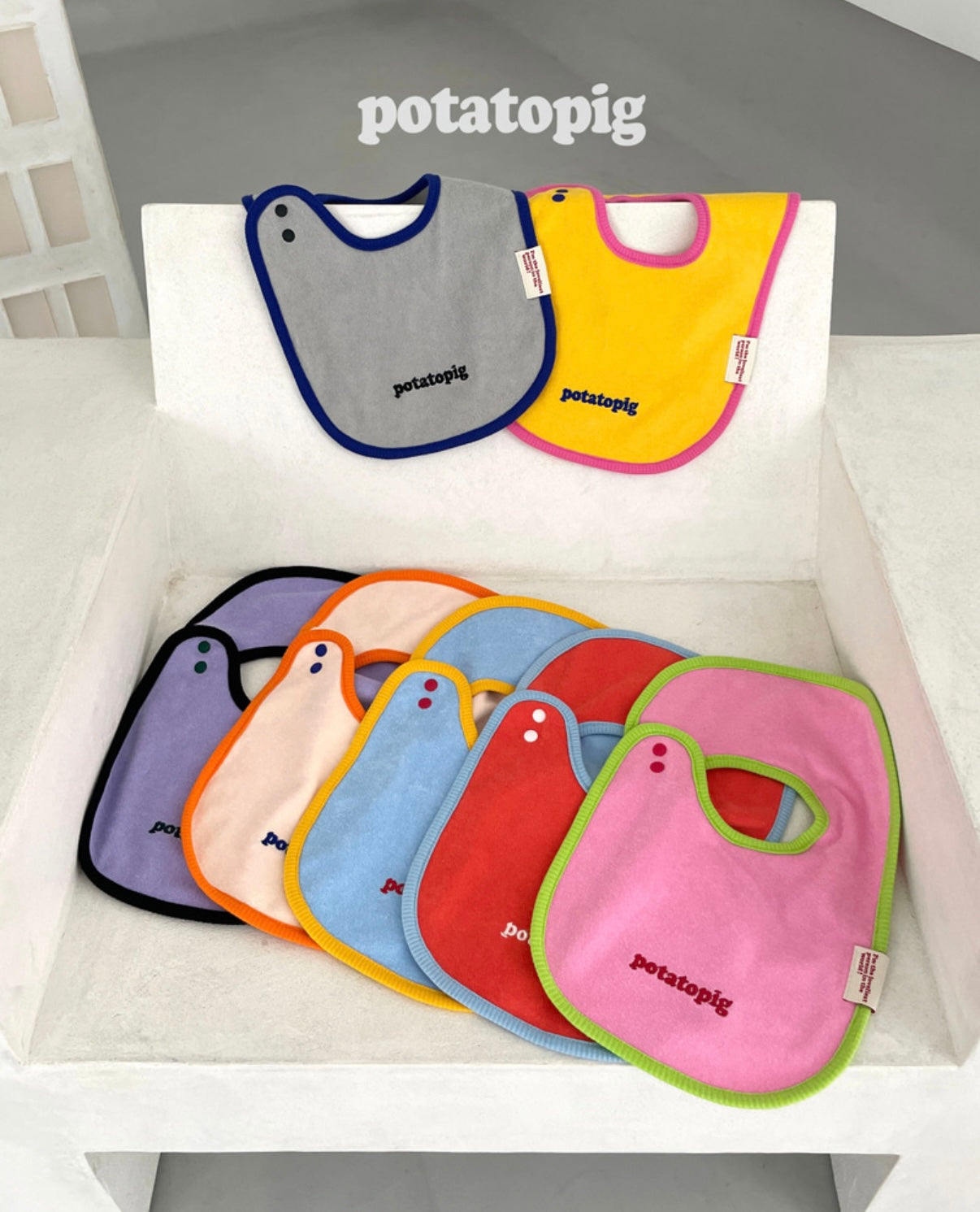 POTATO TERRY BIB - PURPLE