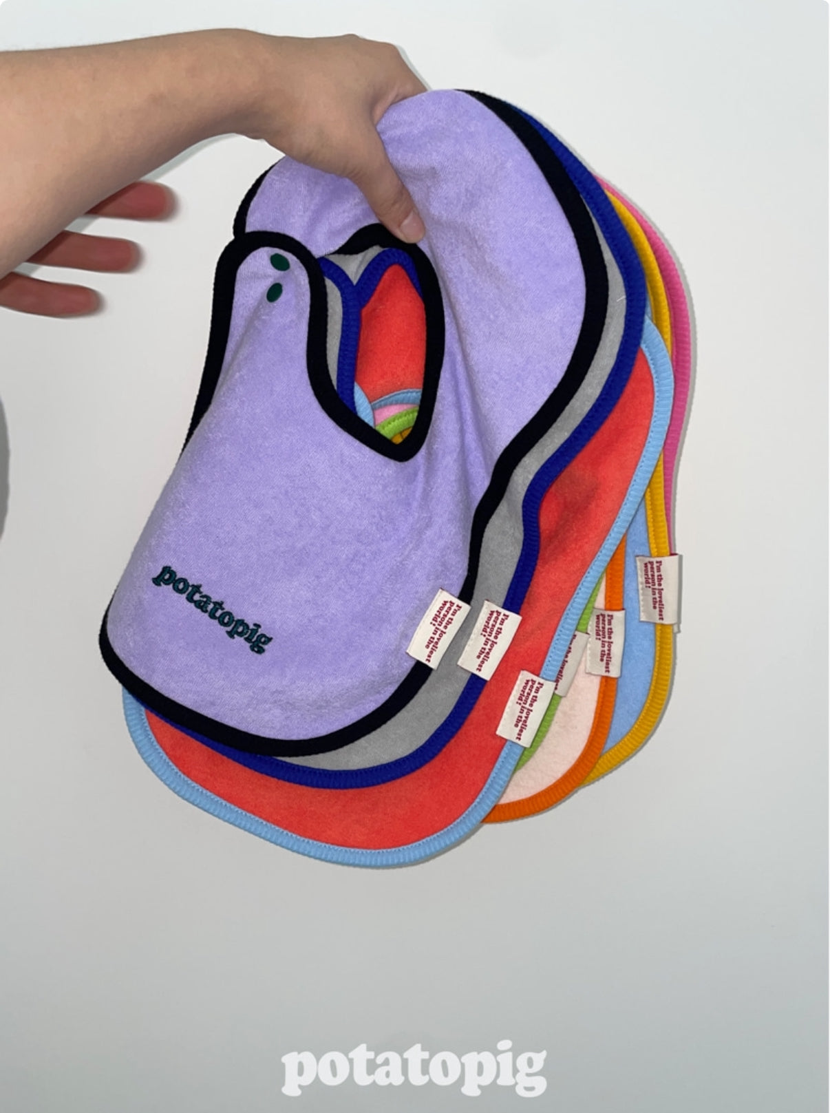 POTATO TERRY BIB - PURPLE