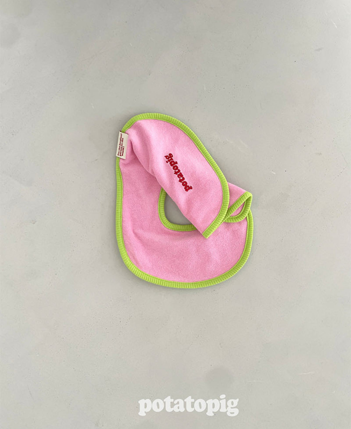 POTATO TERRY BIB - PINK