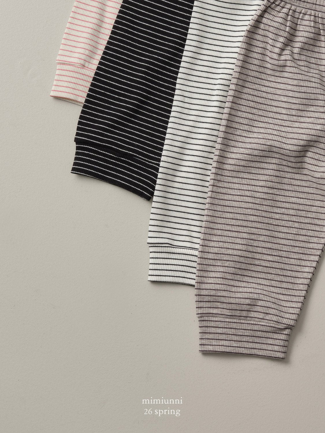 1+1 RIBBED STRIPED PANTS $22.5