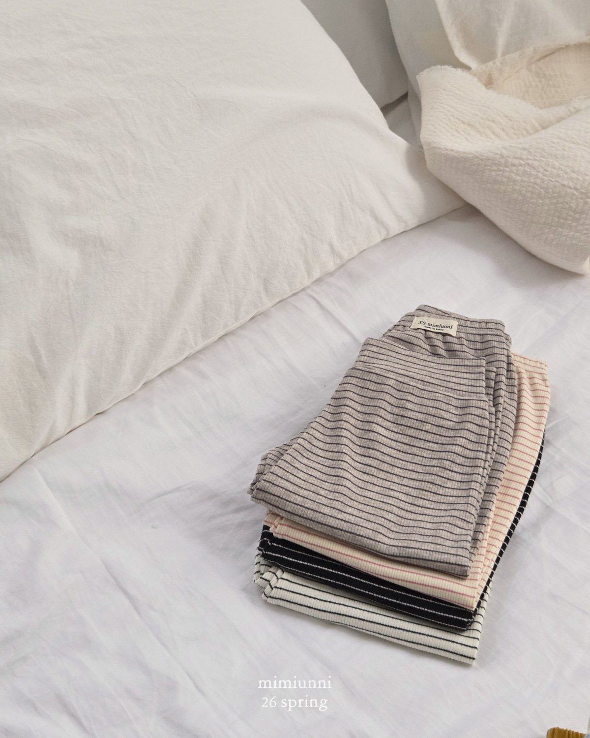 1+1 RIBBED STRIPED PANTS $22.5