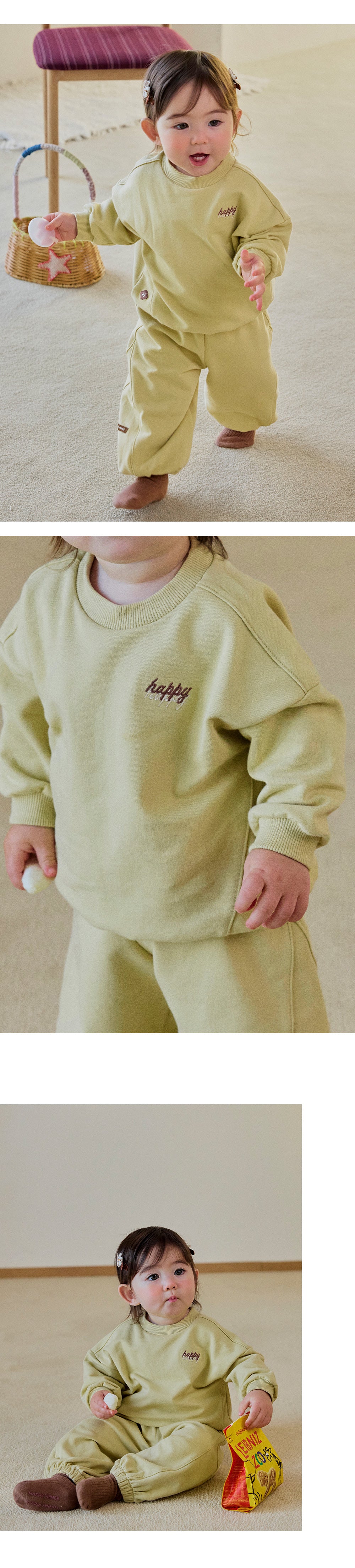 Aube Baby Two-Piece Set_Olive (80-110 SIZE)