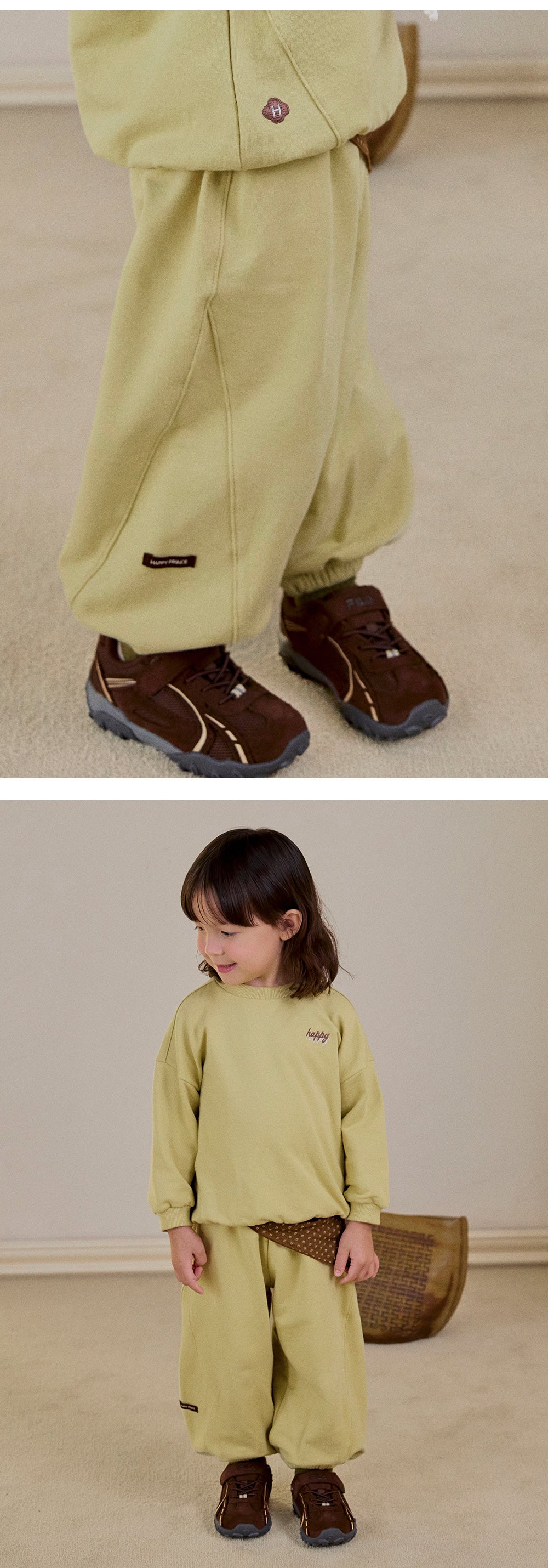 Aube Baby Two-Piece Set_Olive (80-110 SIZE)