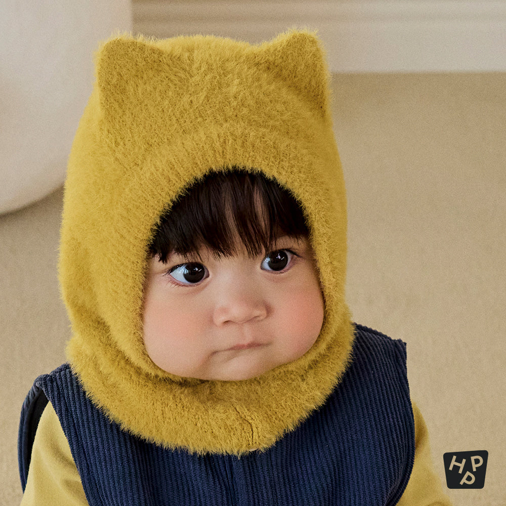 Mink Fluffy Knit Baby Balaclava