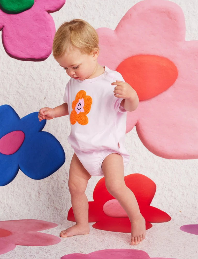 Cotton Short Sleeve Bodysuit / Hej Blomma!