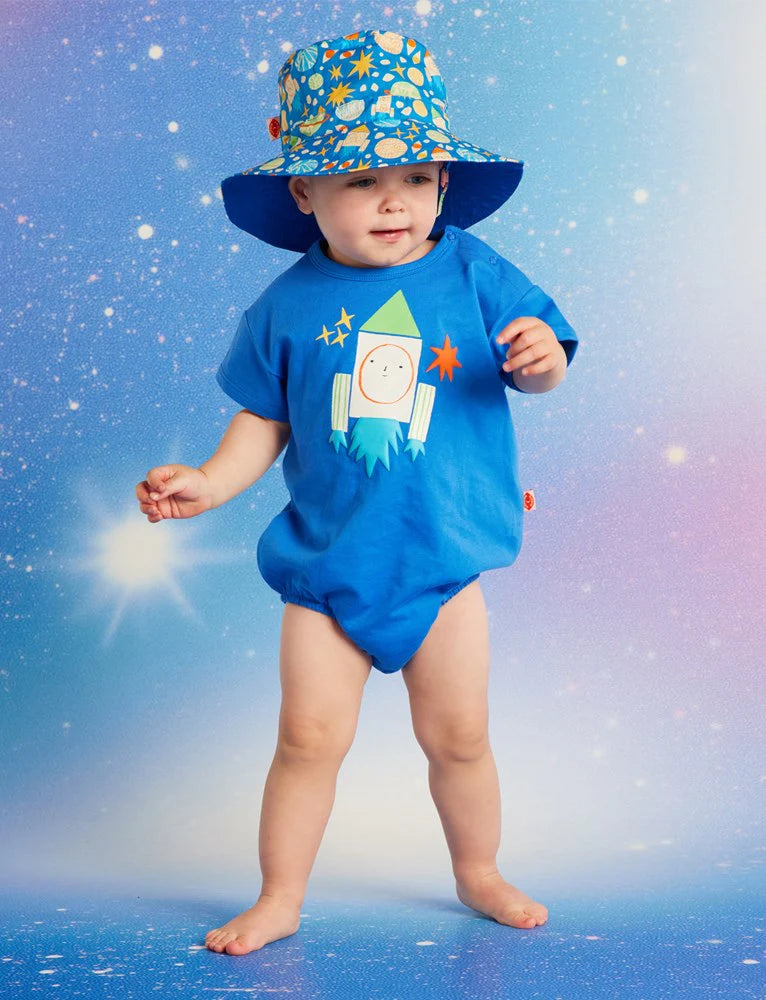 Cotton Short Sleeve Bodysuit / See You In Space