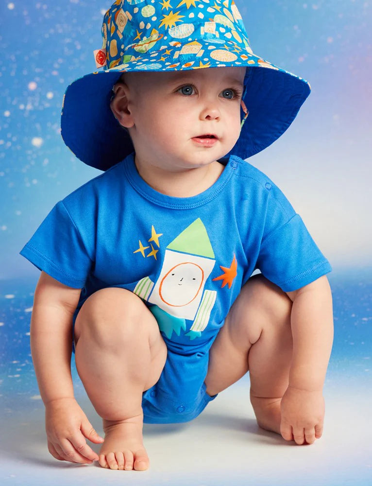 Cotton Short Sleeve Bodysuit / See You In Space