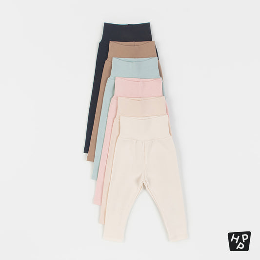 Pure basic modal fleece lined comfy belly baby leggings (SIZE 80-110)