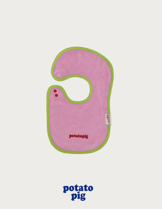 POTATO TERRY BIB - PINK