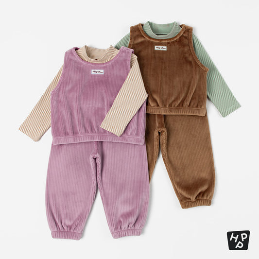 Koko Double Velour Three-Piece Set (SIZE 90-130)