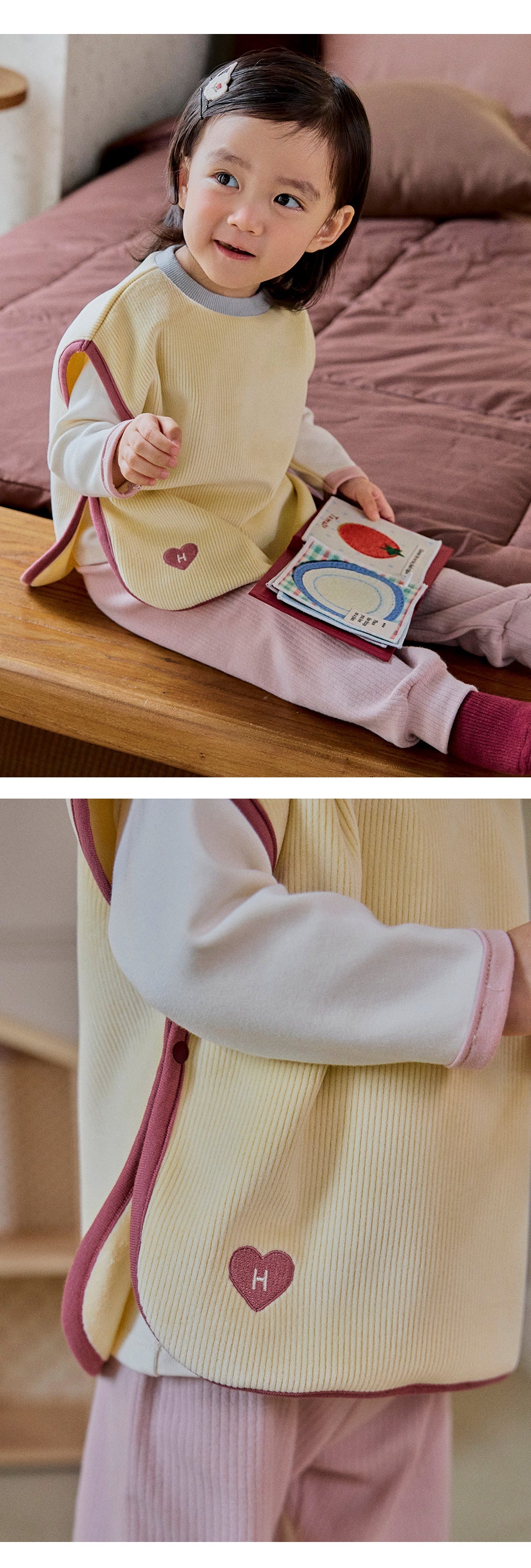 Eli double velour baby tunic vest (SIZE 80-130)
