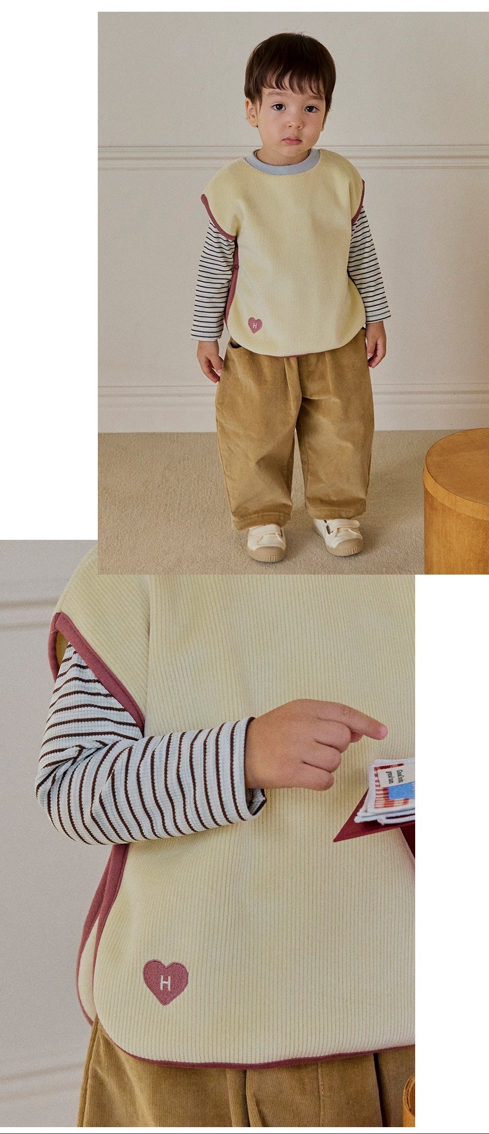 Eli double velour baby tunic vest (SIZE 80-130)