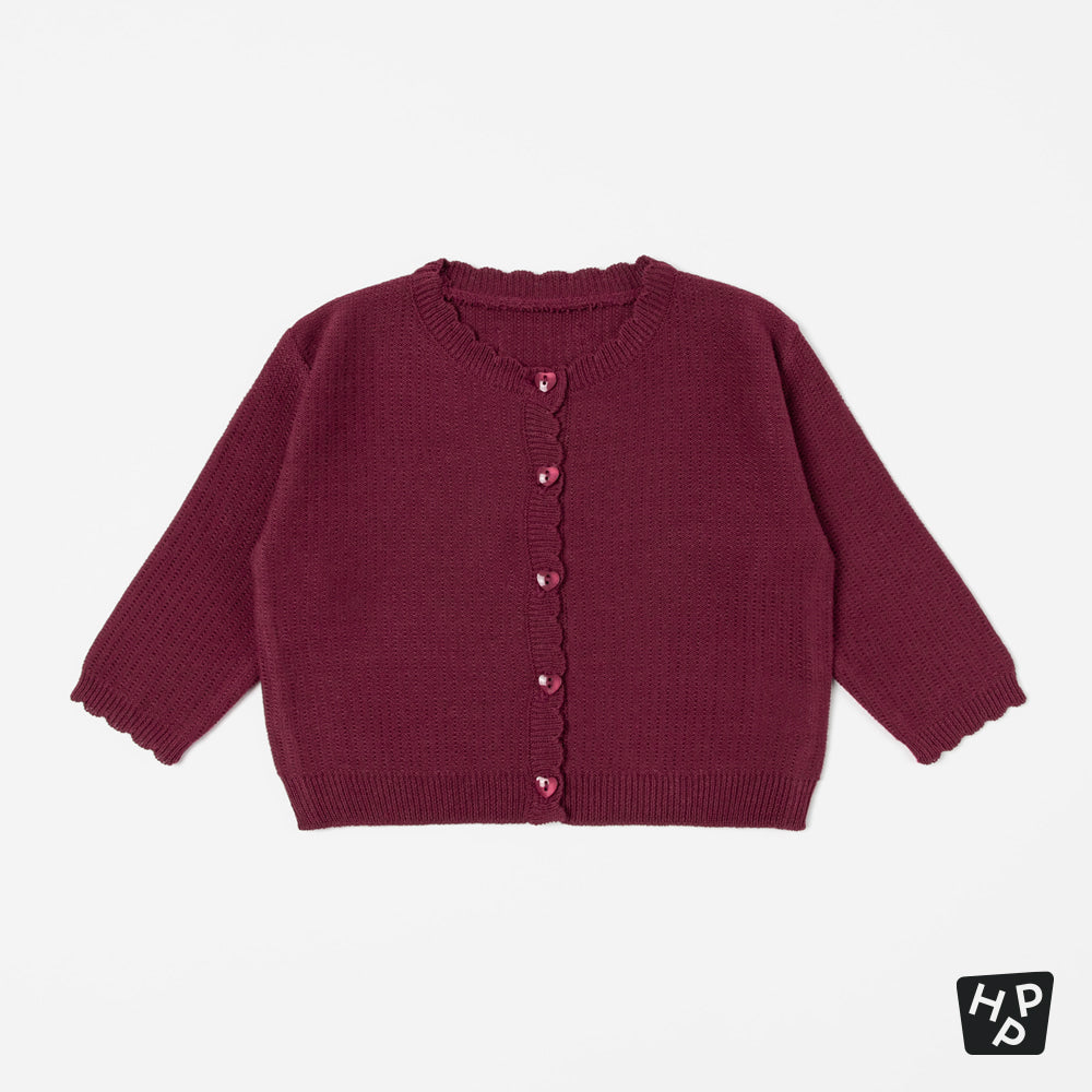 Fleur Knit Baby Cardigan (80-110 size)